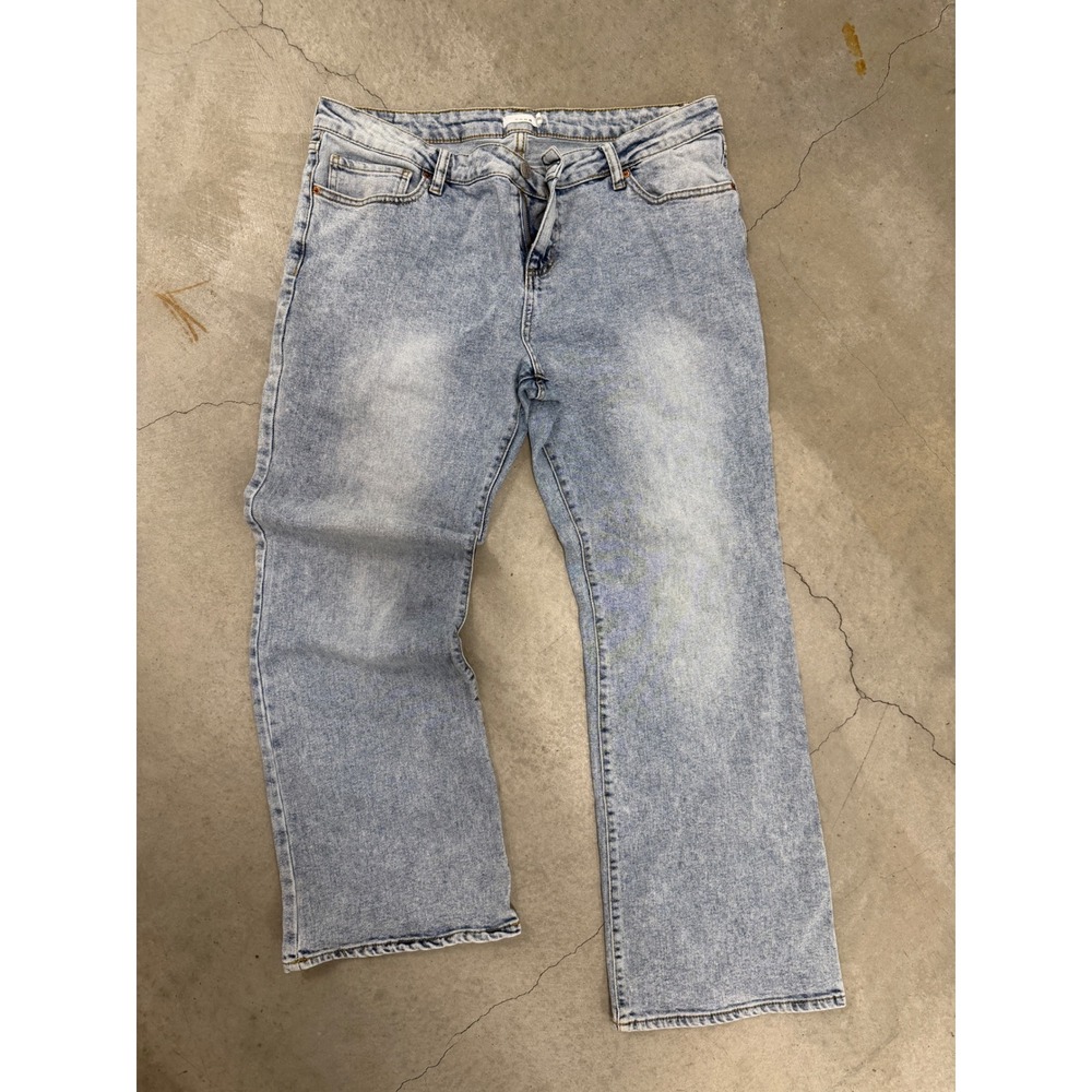 Song Jeans 17/33 Baggy Wide Leg Y2K Style Acid Wash S.O.N.G. Juniors